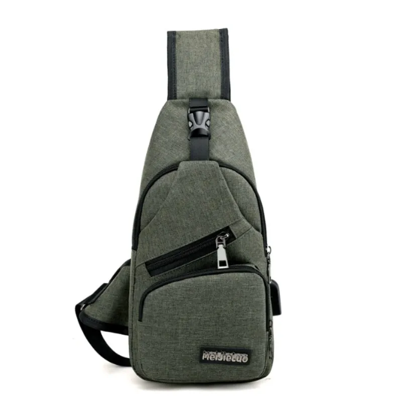 2024 New Multifunctional Chest Bag Men\'s Fashion Trend Oxford Cloth Shoulder Bag Korean Style Casual Waterproof Messenger Bag