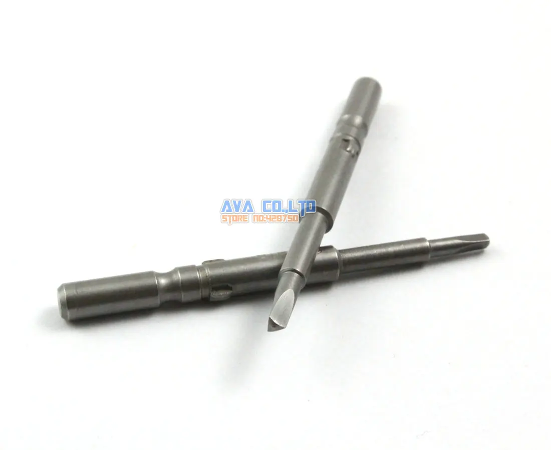 10 Pieces 2.3mm Magnetic Triangle Screwdriver Bit S2 Steel 5mm Round Shank 60mm Long