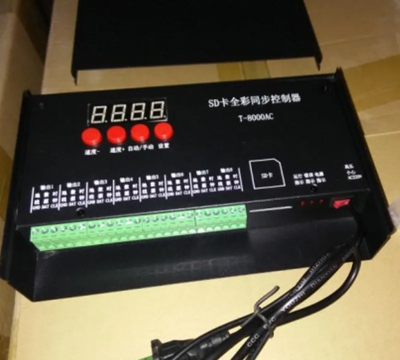 T-1000 T-4000 T-8000 SD Card RGB Led controller WS2801 WS2811 SK6812 WS2812B LPD6803 Programmable Pixel Controller