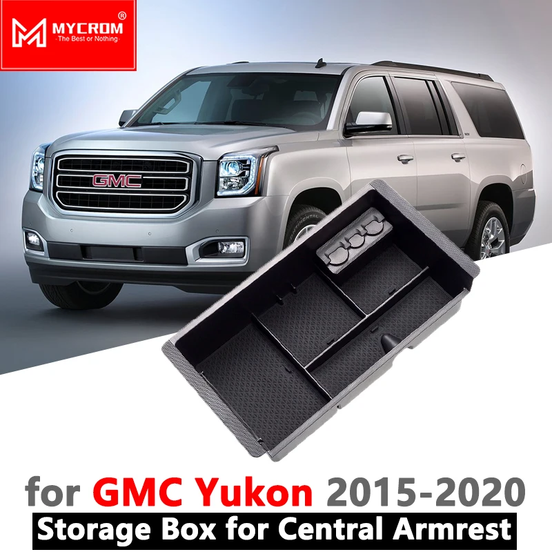 Bracciolo Box Storage Car Organizer Accessori per GMC Yukon 2015 2016 2017 2018 2019 2020 Stivaggio Riordino Styling K2UC/G