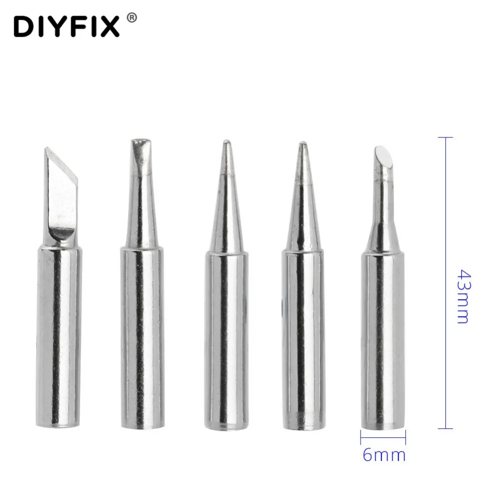DIYFIX 60 w Saldatura Elettrica Ferro Temperatura Regolabile Saldatura Saldatura Stazione di Saldatura di Calore Matita con 5 pz Punte di Ferro di Saldatura