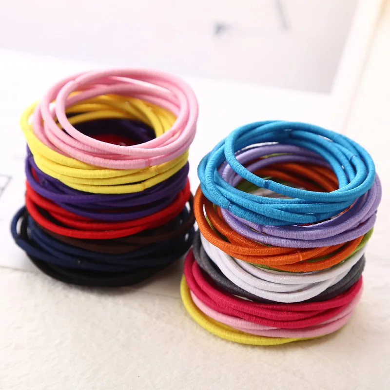 Brand(KAKU) 20pcs/bag Certified Products 2015 New 4.5CM Hair Holder Rubber Bands Hair Elastic Accessories Girl Women Tie Gum