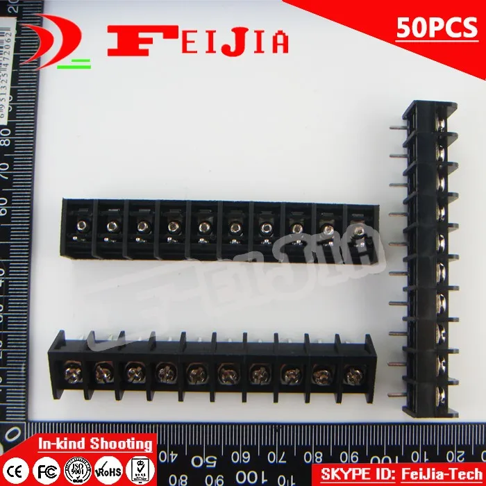 

50PCS 825-8.25-10P / 825 8.25mm 10Pin Barrier Terminal Block Screw Terminal Block Pitch 8.25mm Terminal Block Free Shipping