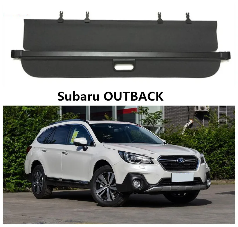 Rear Trunk Cargo Cover For Subaru OUTBACK 2015 2016 2017 2018 2019 2020 2021 High Qualit Car Security Shield Accessories Black