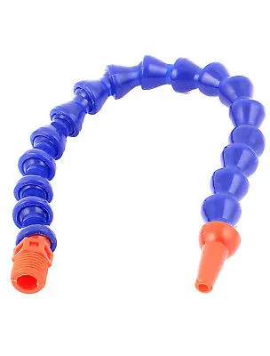 1/4 BSP 13mm Male Thread Lathe CNC Machine Flexible Water Oil Coolant Pipe Hose 30cm Long 2pcs