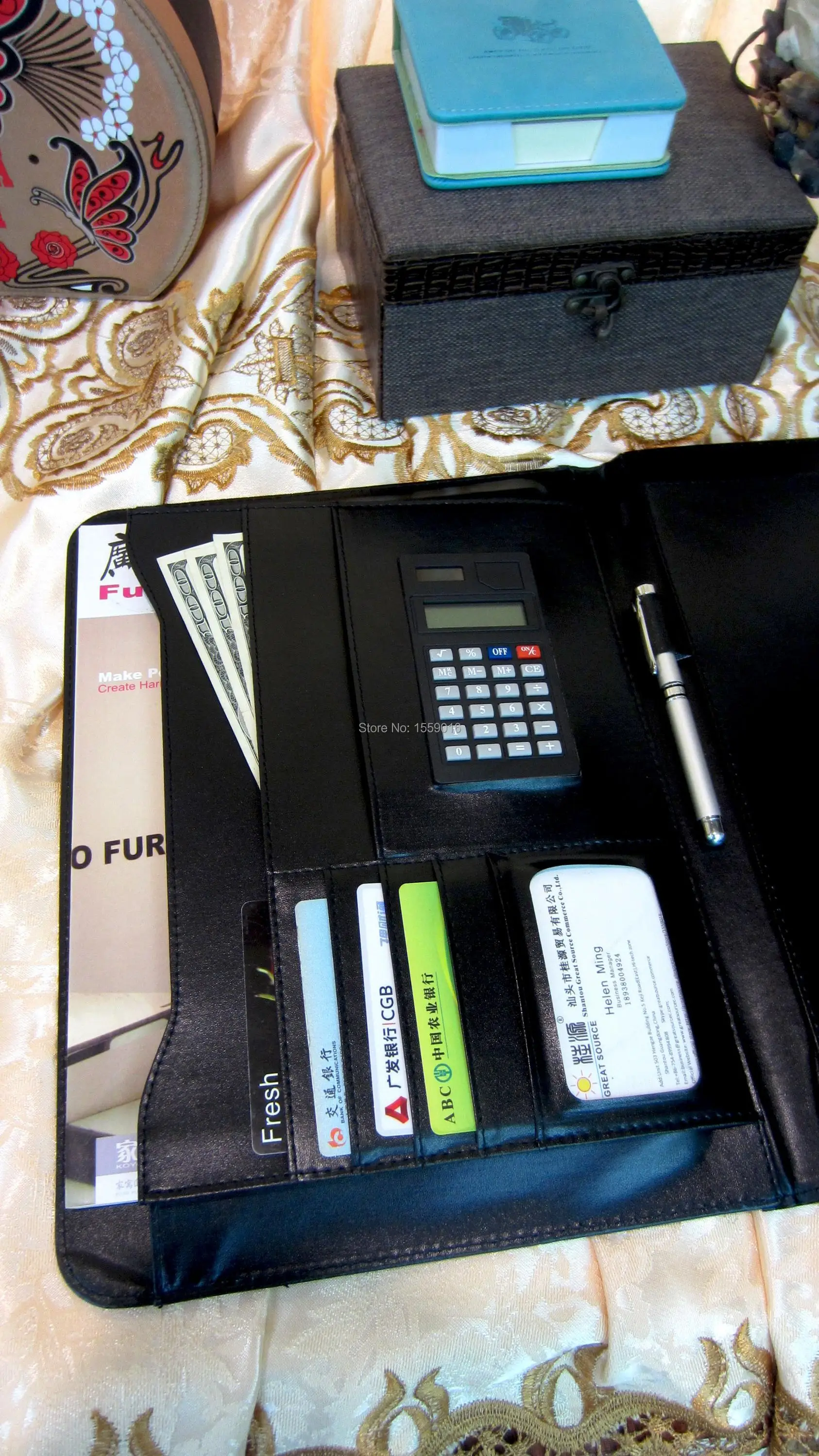 A4 Compendium Lederen Map Padfolio Multifunctionele Organizer Manager Planner Met Rekenmachine Kantoorbenodigdheden