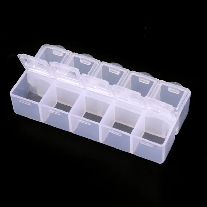 10 Compartments Pill Box Mini Travel Tablet Medicine Dispenser Case Box Container Drug Tablet Storage