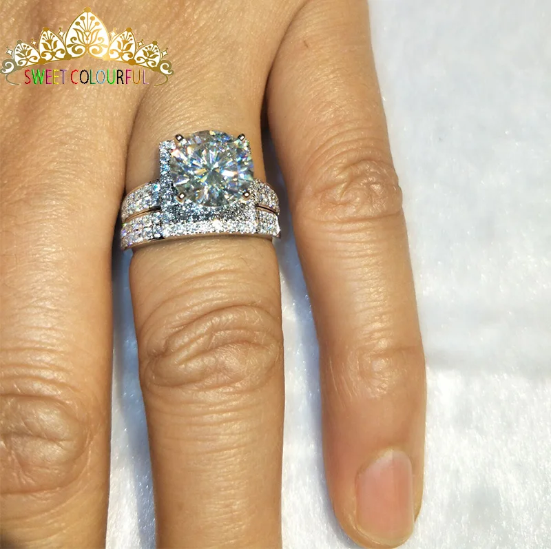 100%  18K 750Au Gold  Moissanite  Diamond Ring  D color VVS  With national certificate MO-00118