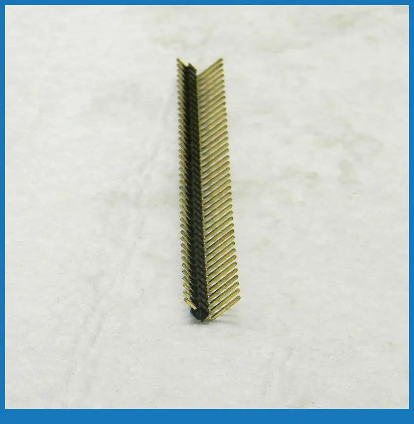 200PC Gilded Needle Header Right angle 1X40 Pin 2.54mm Single Row for Programmer