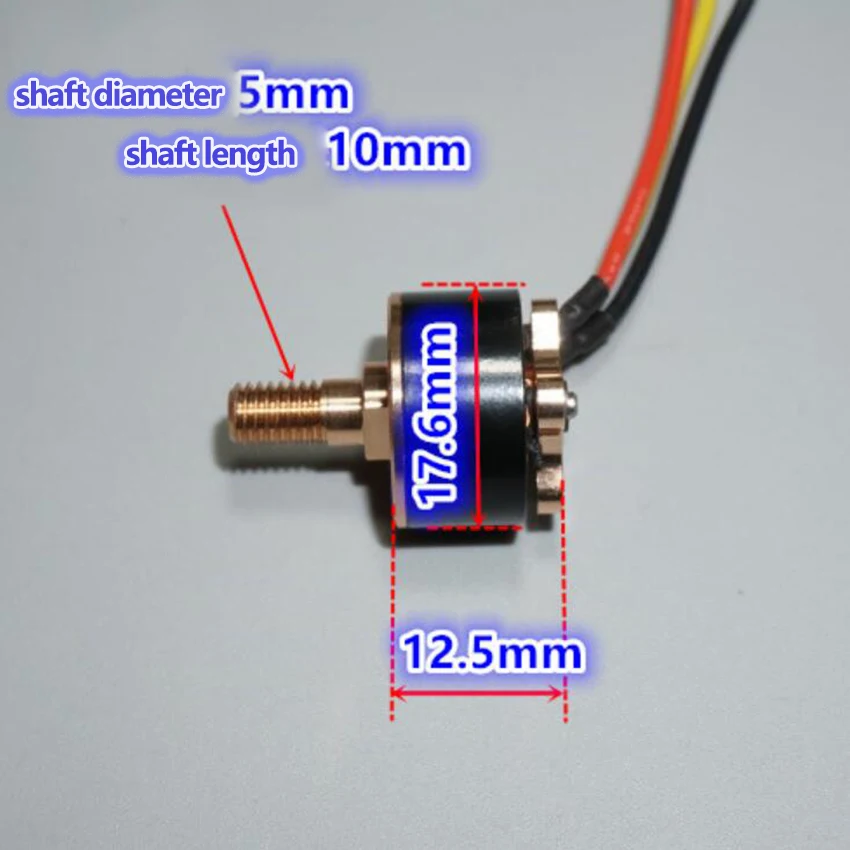 1PC silnik bezszczotkowy z wirnikiem zewnętrznym DIY micro 1306 model samolotu silnik bezszczotkowy 3100KV średnica wału wynosi 5mm