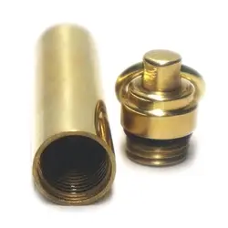 Waterproof Pocket Toothpick Holder Seal Bottle Eco-Friendly Brass Portable Pill Case Container For Travel