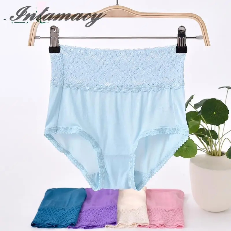 

100% real Silk Underwear 4 Female Waist Abdomen Wide Lace Strand Of Silk Silk Panties