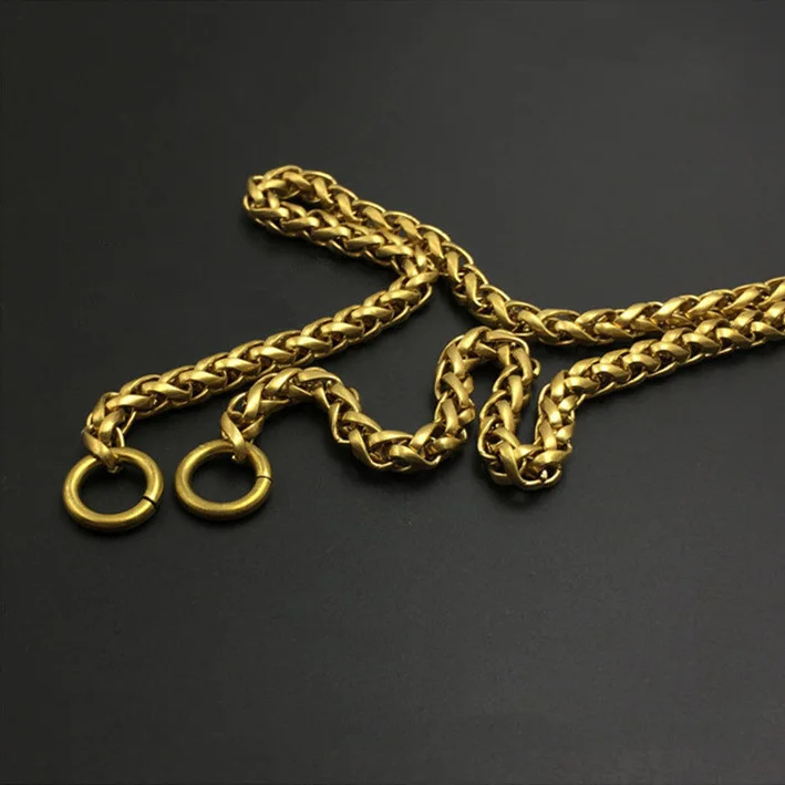 Solid brass wallet chain Key Chain Metal Punk Waist buckle hook Brass Ring Chain Metal Punk Waist Chain belt Accessories