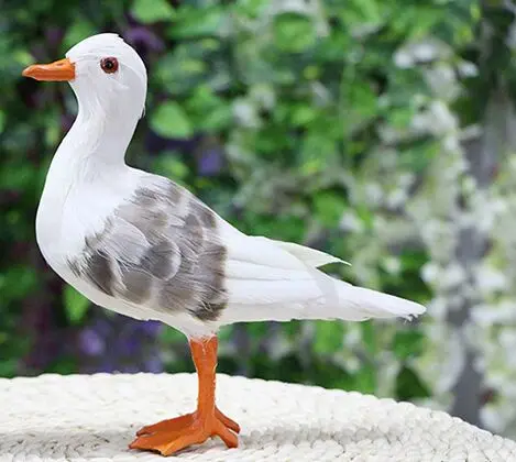 21x20cm Sea gull bird model Seagull model polyethylene & furs handicraft,decoration gift A522