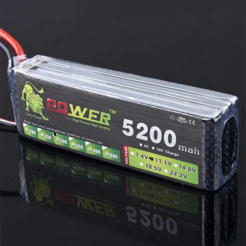 Lion Power 3S Lipo Battery 11.1 V 11.1V 5200MAH 30C MAX 35C LiPo RC Battery For Rc Helicopter Car Boat 3S Lipo 11.1