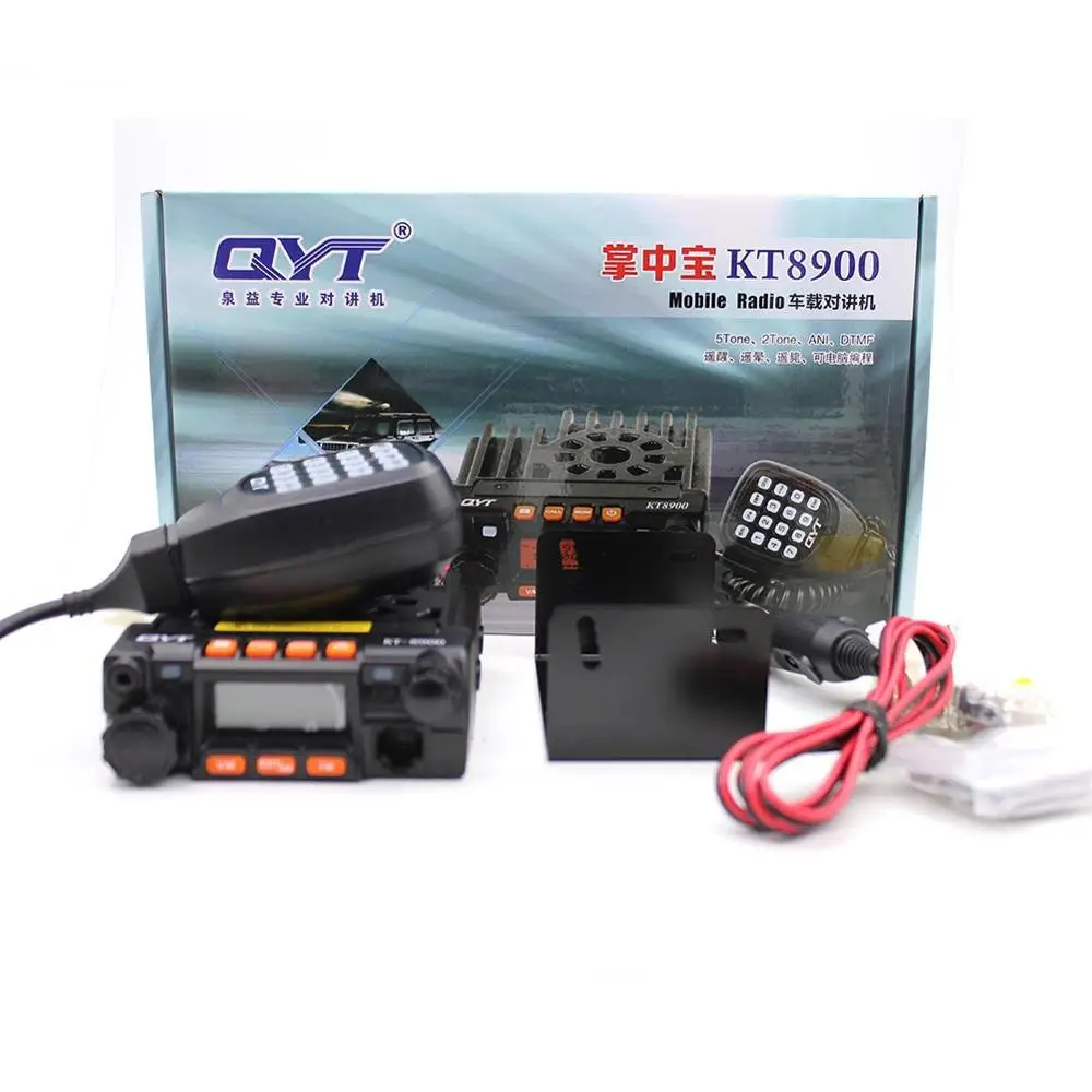 Classic QYT KT-8900 Mini Mobile Radio Dual Band 136-174MHz & 400-480MHz 25W Mobile Transceiver KT8900  Car Radio Station