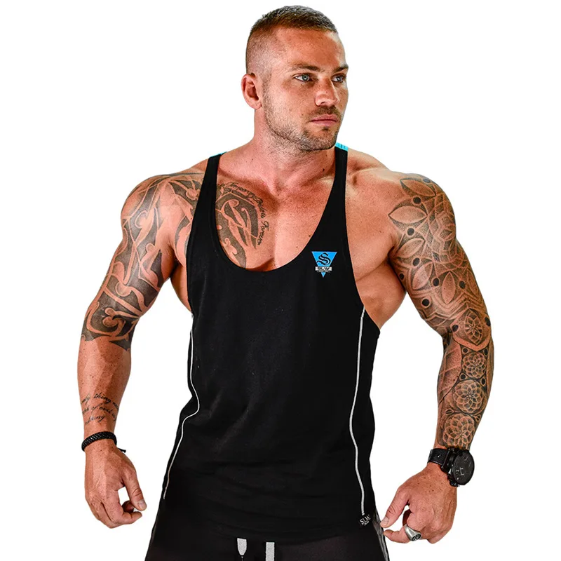 New 2019 Brand mens sleeveless Summer men Tank Tops Clothing Bodybuilding Undershirt Casual Fitness tanktops tees Size M-XXL