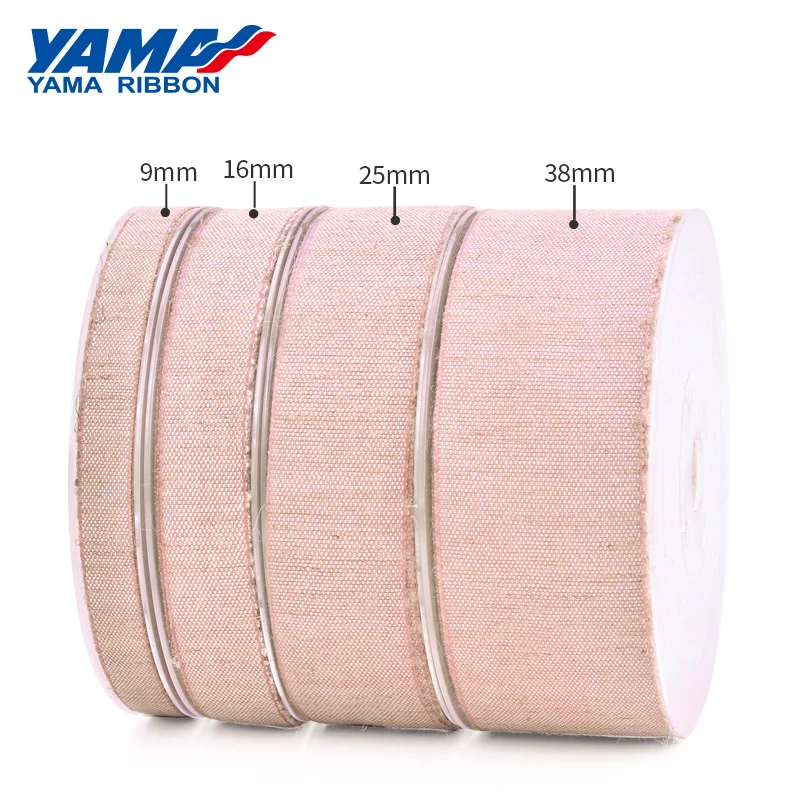 YAMA-Nylon Cotton Ribbon for Gift, Elastic Ribbon, Hand Made, Craft Gift, 50Yards, 9mm, 16mm, 25mm, 38mm, 3/8 \