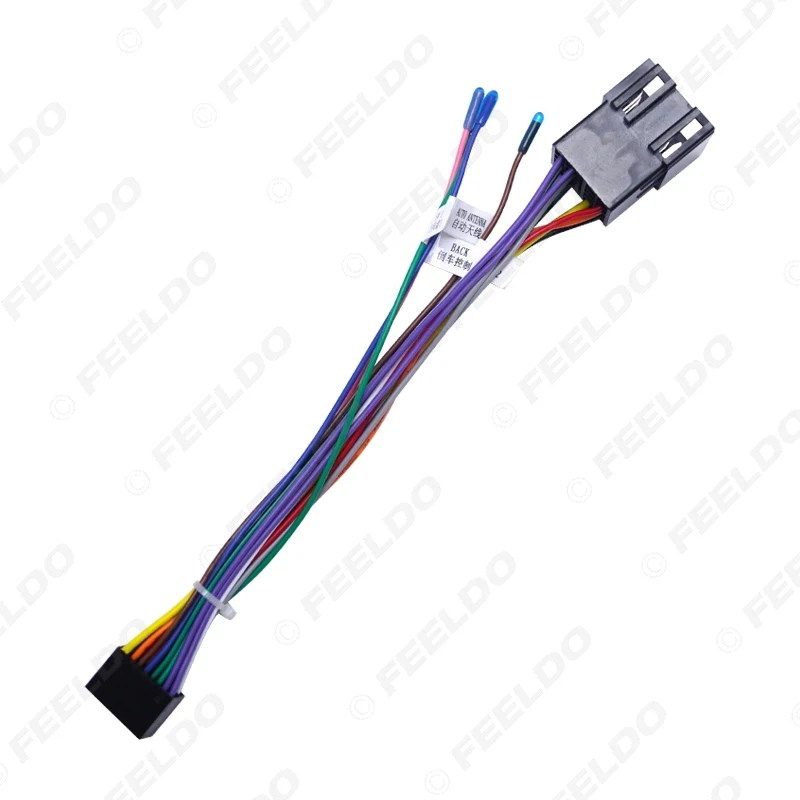 FEELDO-arnés de cables para unidad principal de coche, adaptador de arnés de Radio para Volkswagen ISO OEM, 5 piezas, 16P, # FD2054