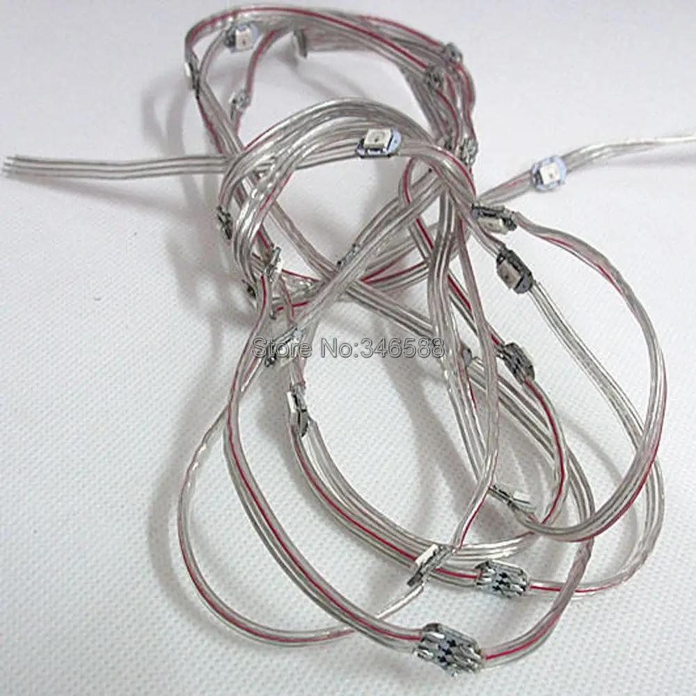 100x Presoldered Prewired DC5V WS2812B 5050SMD with Built-in WS2811 IC RGB Full Color Individually Addressable LED Module String