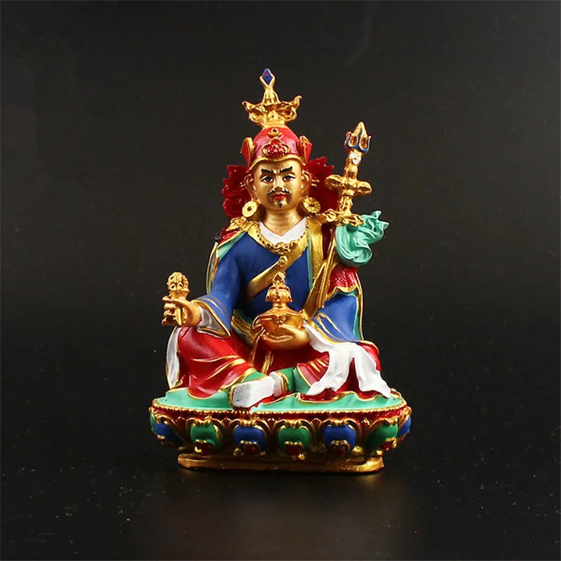 

Buddhist Tantric Supplies Padmasambhava Figurine Constant Auspicious Exquisite Hand Painted Resin Solemn Buddha