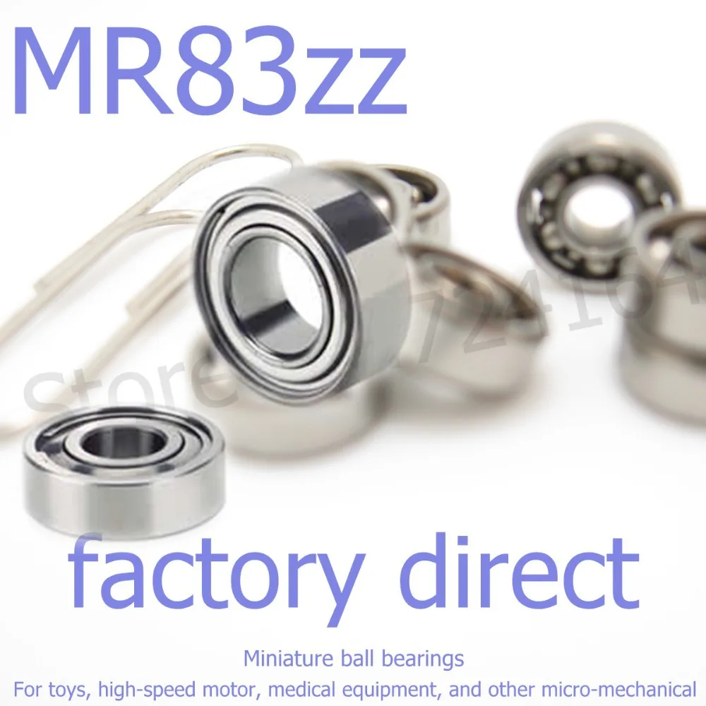 50pcs Factory direct sale MR83 Z MR83ZZ L-830ZZ X3ZZ 3*8*3 mm high-quality goods model bearing helicopter model car available