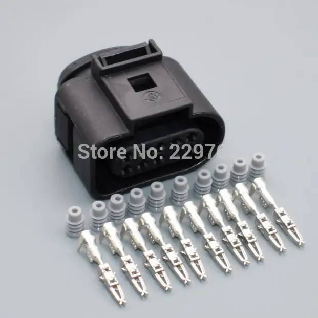 Shhworldsea 10 Pin 1.5mm car waterproof wire connector auto electrical plug socket 1J0973715 1J0 973 715  for vw for audi