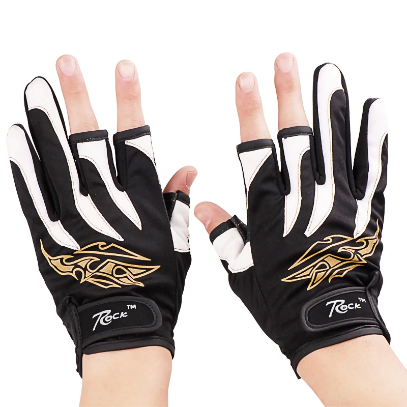 One Pair Fishing Gloves Anti-Slip 3 Low Fingers Comfortable Pesca Outdoor Sports Glove Protector Finger Luvas Guantes