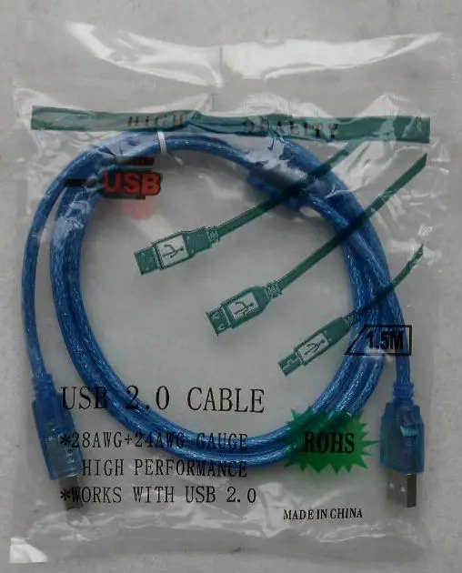 USB 2.0 الذكور إلى USB B الذكور طابعة ماسحة قرص صلب كابل 30 سنتيمتر 50 سنتيمتر 100 سنتيمتر 150 سنتيمتر 300 سنتيمتر 500 سنتيمتر