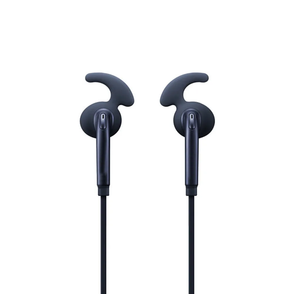 サムスンギャラクシーs7/s7エッジ/s6/s6エッジスポーツイヤフォン用の10ペアの交換用イヤーフックチップシリコンイヤージェルバッド (ブラック)