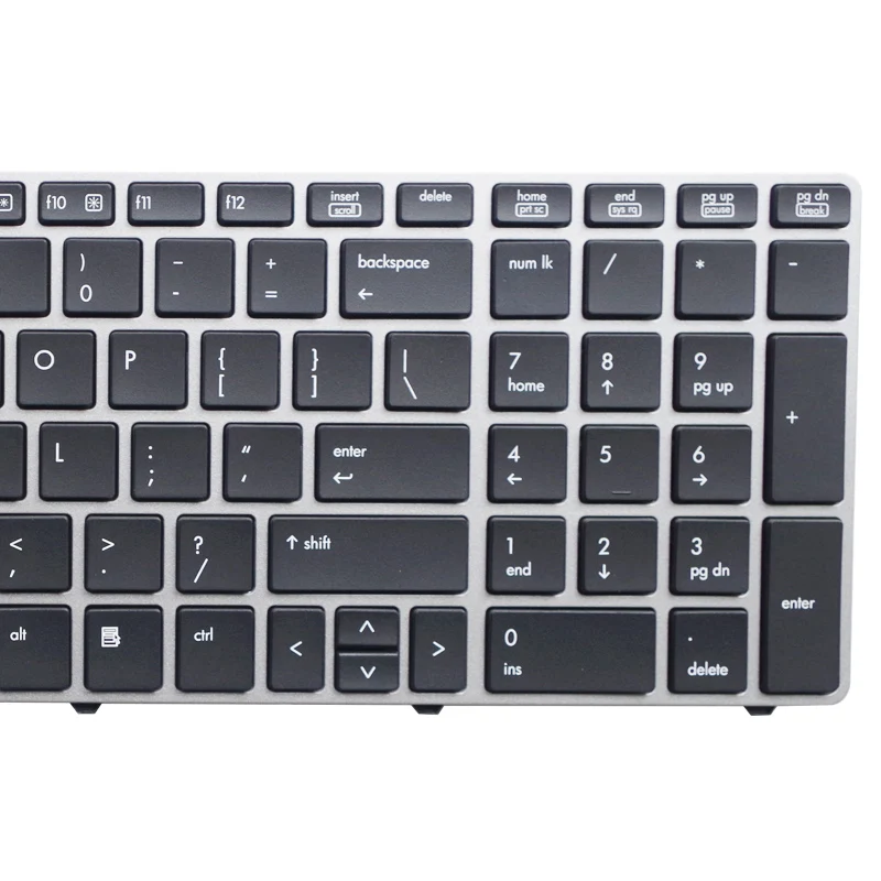 New English Keyboard for HP EliteBook 8560p 8570P 8560B 6560b 6565b 6560P 6570b US laptop keyboard with border with pointing