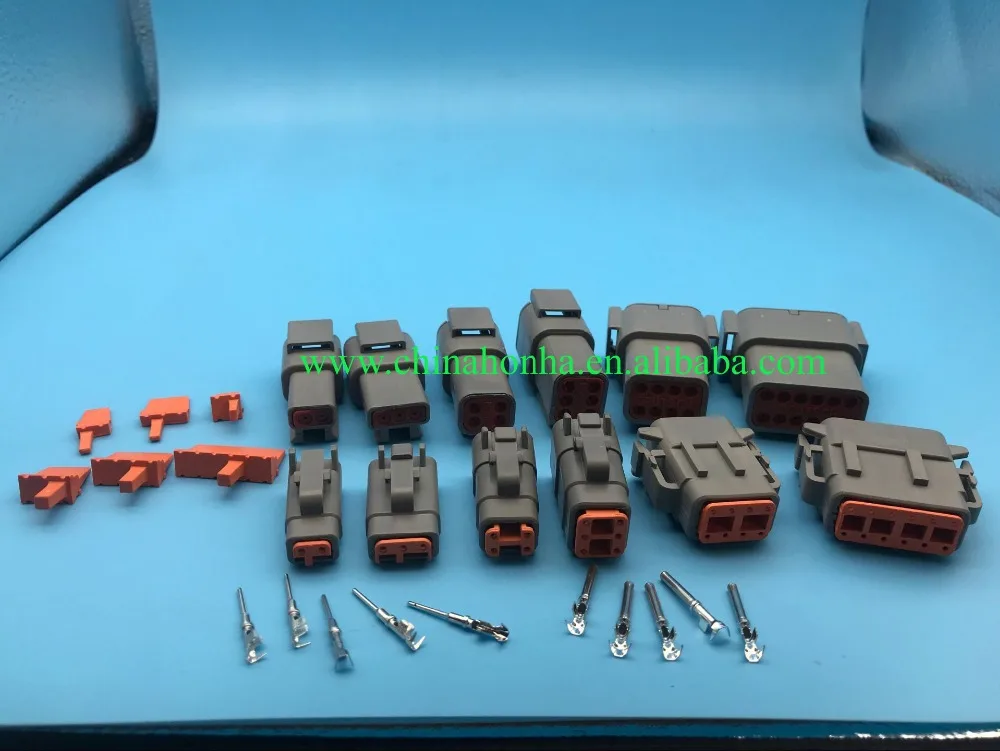 

30 pcs Deutsch DTM 2-12P Male Female Auto Waterproof Connector With Pins/Terminals Automotive Sealed Plug