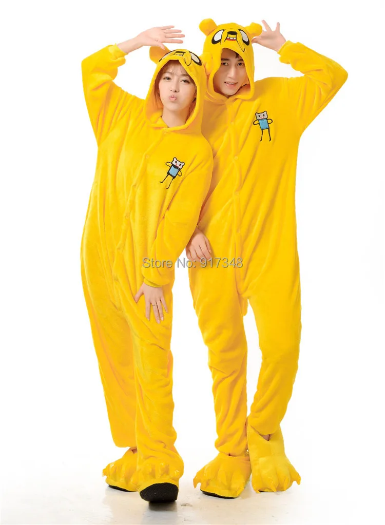 Finn And Jake Dog Kigurumi for Adults Cartoon Animal Cosplay Costume Women Men Onesies Pajamas Jumpsuit