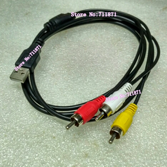 Usb RCA Audio Video Cable line USB2.0 Male to 3 RCA Male Video Audio Line Cable Set-top box DVD USB RCA Male Audio video tieline