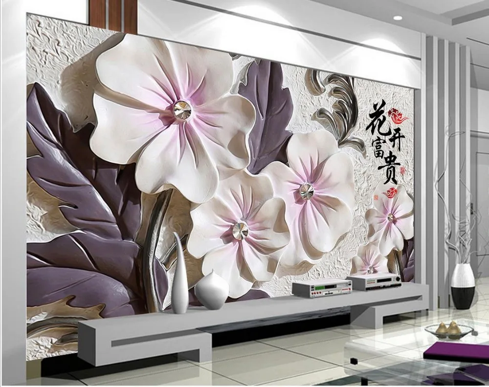 

customized wallpaper for walls Embossed flowers custom photo wallpaper 3d fantasy wallpaper 3d Home Decoration