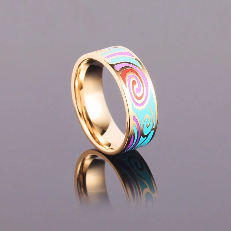 2018 Fashion Fate Love Ring Favourite Style Ceramic Enamel Jewelry Hot Sale Vintage For Women Wedding Gifts Stainless Steel