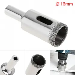 1pc 16mm Diamond Coated Core Hole Saw Drill Bit Set Tools Glass Drill Hole Opener for Tiles Glass Ceramic