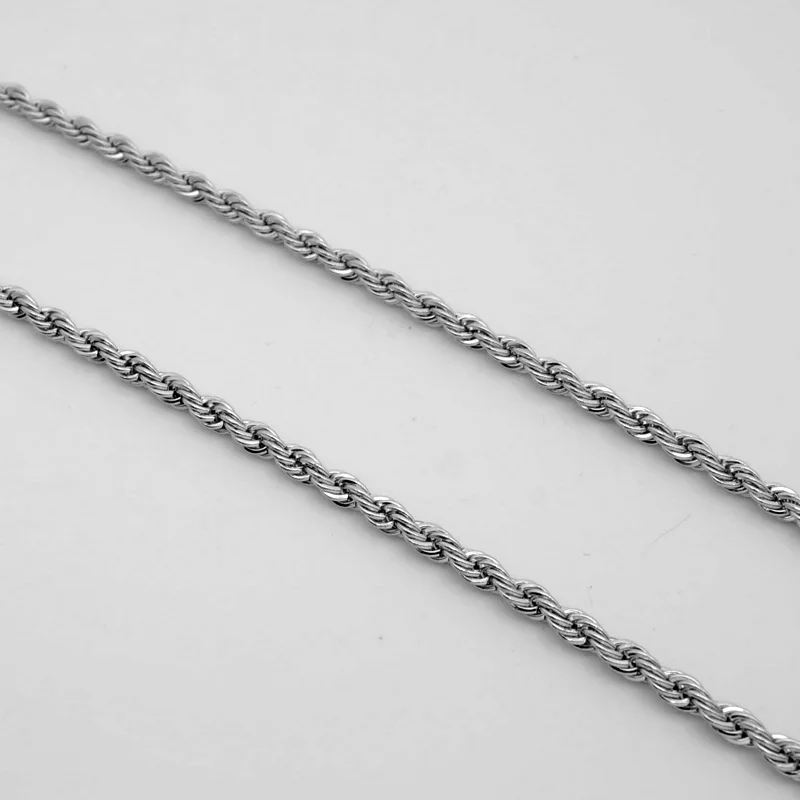 Stainless Steel Chain Necklace Titanium 2.4mm 3mm 4mm 50cm 70cm Twist Water Wave Chains Lobster Clasp Diy Accessories Men Women