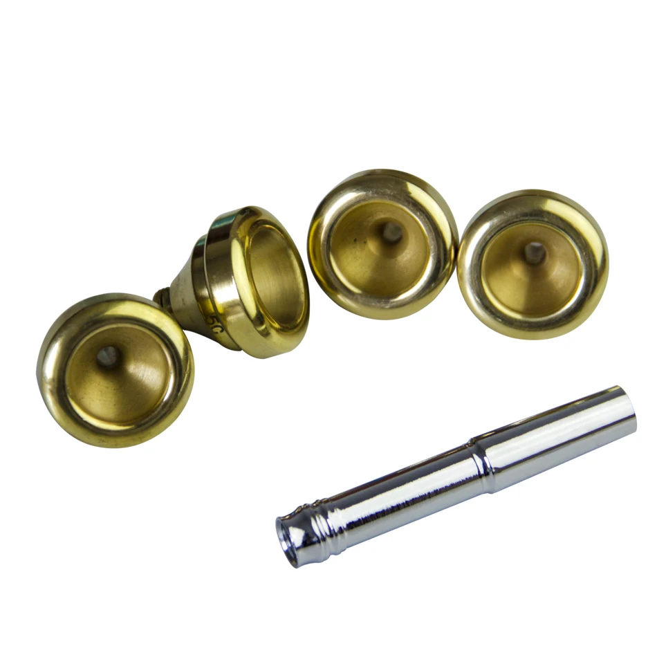 MUKU Trumpet Accessories  1-1 2C 7C 5C 3C Size Trumpet Mouthpiece Copper Gold 1 set With box Musical instrument accessories