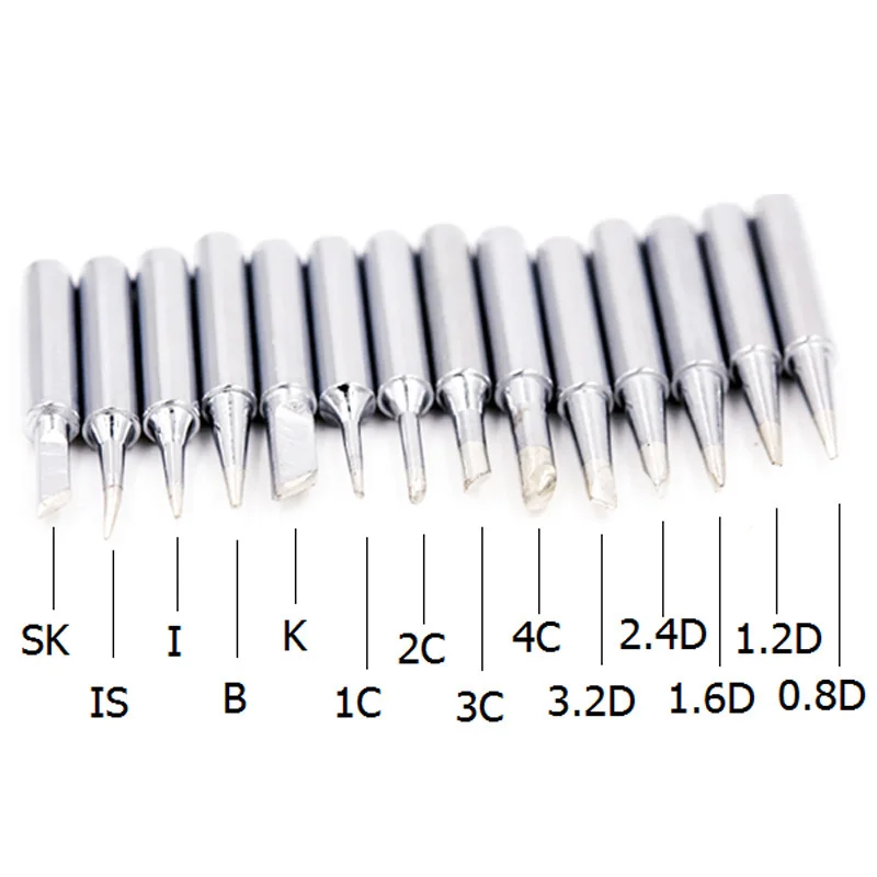 Solder Sting 900M-T-1C 2C 3C 4C 5C 0.8D 1.2D 1.6D 2.4D 3.2D B I K IS SK Soldering Iron Bits For Hakko 900m Iron Tip Solder
