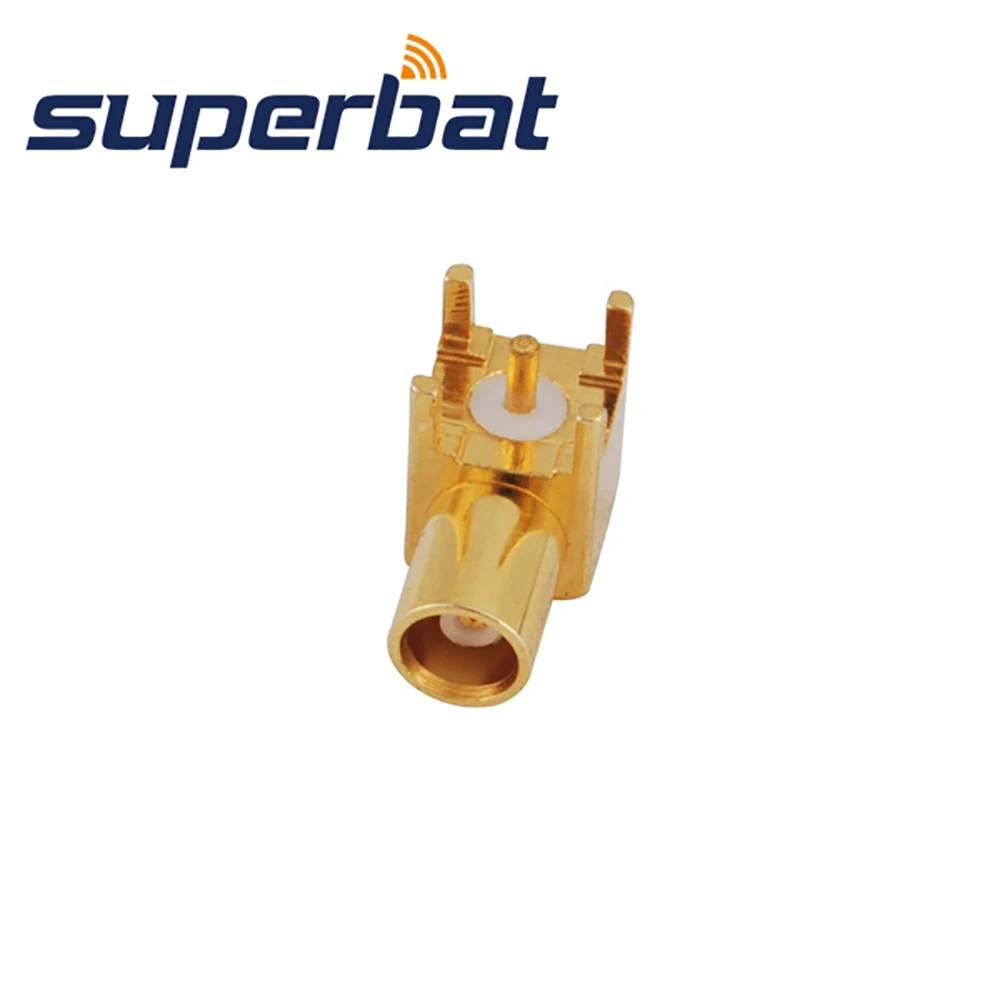 Superbat 10pcs MCX thru hole femmina montaggio su PCB con connettore a saldare versione media