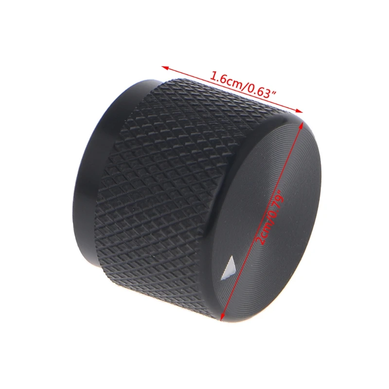 0.24 \ "DiaอลูมิเนียมสีดำหมุนควบคุมลูกบิดPotentiometer 20มม.X 16มม.LW