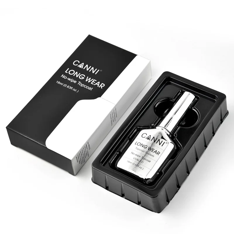 CANNI 18 ml TPO HEMA-freier Gel-Nagellack, langlebig, kein Abwischen, heller Decklack, abziehbar, Basismantel-Lack, UV-LED, DIY-Salon