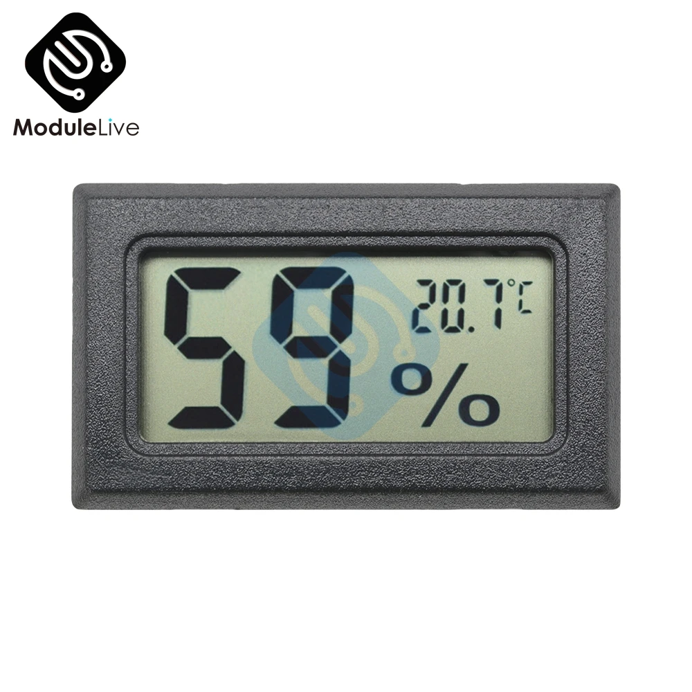 10PCS Mini LCD Digital Thermometer Hygrometer Temperature Indoor Convenient Temperature Sensor Humidity Meter Gauge Instruments