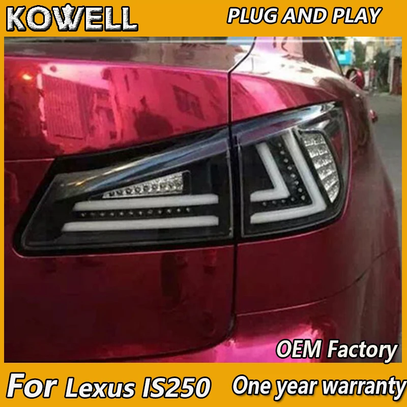 KOWELL автомобильный Стайлинг для Lexus IS250 задние фонари 2006 2007 2008-2012 IS300 задний фонарь DRL + тормоз + парк + сигнал