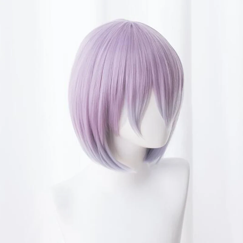 Anime SSSS.GRIDMAN Shinjo Akane Cosplay Wigs Women Long Straight Purple Wig Akane Shinjo Halloween Cosplay Hair+Wig Cap