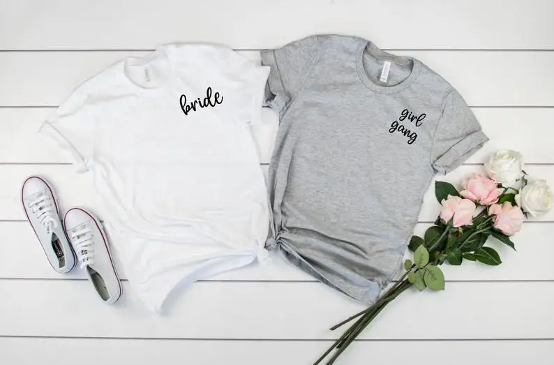 

Skuggnas New Arrival Girl Gang T-shirt Bachelorette Party Fashion T-shirt Matching T Shirts Wedding Party Clothing Drop Shipping