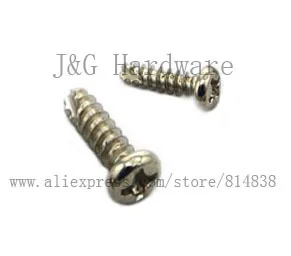 Wkooa M2.3 M2.6 M3 Scrape Point Cross Recessed Pan Head Cutting Tapping Screws for Plastic Pack 1000