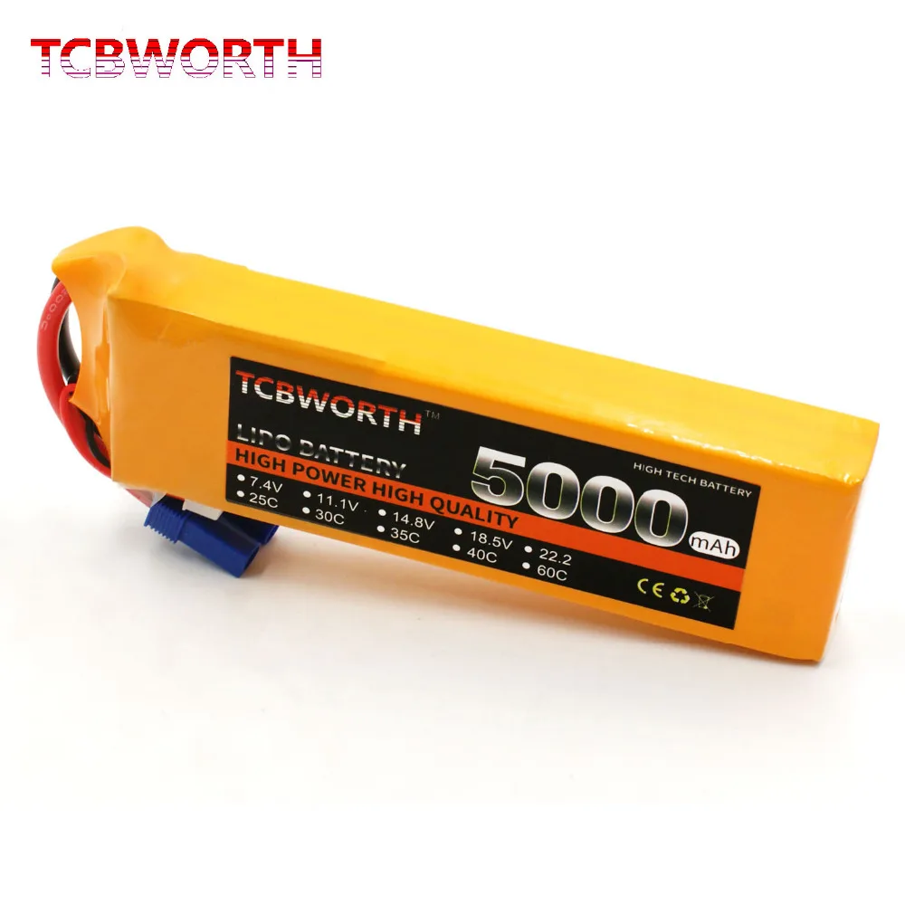 TCBWORTH RC Drone LiPo Battery 7.4V 5000mAh 35C 2S For RC Airplane Quadrotor Helicopter AKKU Car Truck Power 2S Batteries Lipo