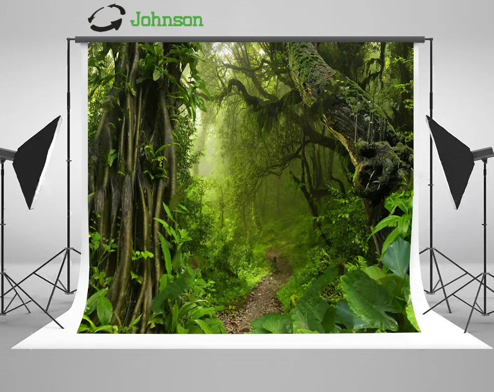 

Asian Tropical Jungle Tree photo studio background polyester or Vinyl cloth High quality Computer print wall backdrop